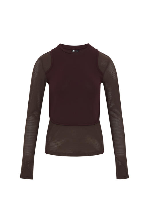 oneup假两件弹力长袖T恤 商品图7