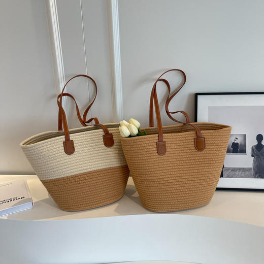 森系草编托特包，百搭时髦、通勤大容量【G】 商品图8