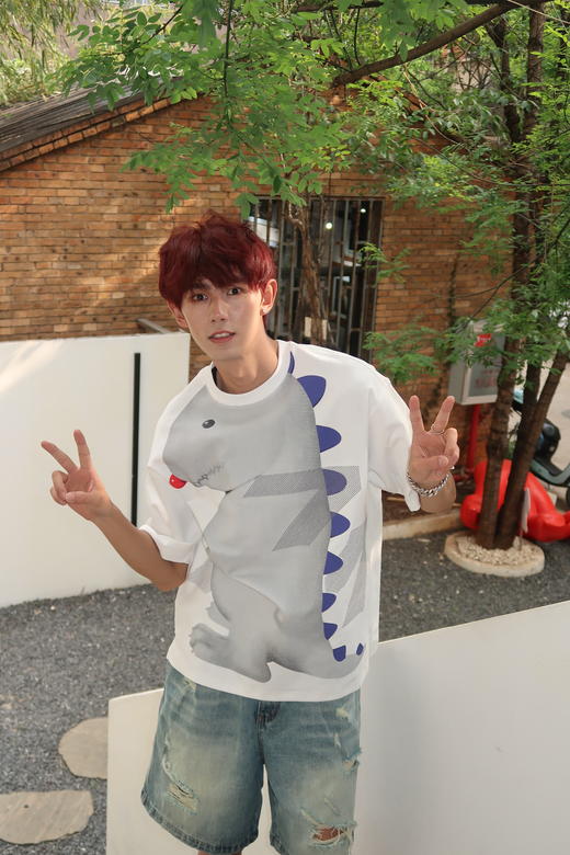 W422512105恐龙印花短袖T恤 商品图8