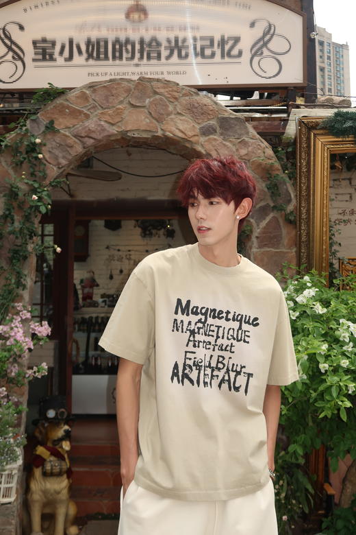 W426012097字母涂鸦短袖T恤 商品图1