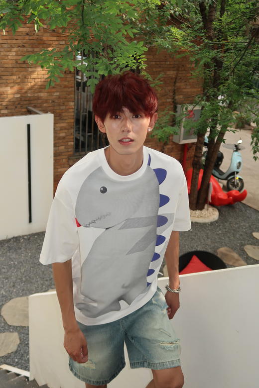 W422512105恐龙印花短袖T恤 商品图1