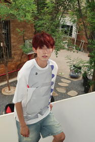 W422512105恐龙印花短袖T恤