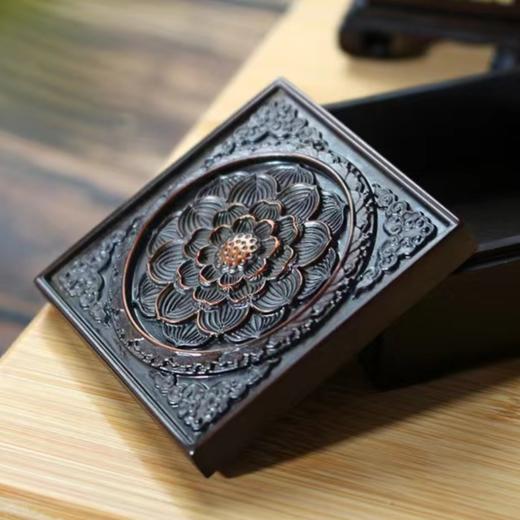 方形莲花香道9件套香道活动套装打香篆套盒 商品图2