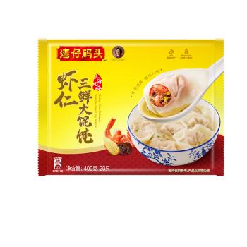 湾仔码头上海风味虾仁三鲜大馄饨400g20只云吞早餐夜宵速食混沌 商品图5