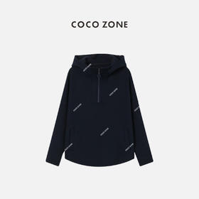 COCO ZONE连帽卫衣通勤风纯色百搭长袖休闲时尚上衣 C031