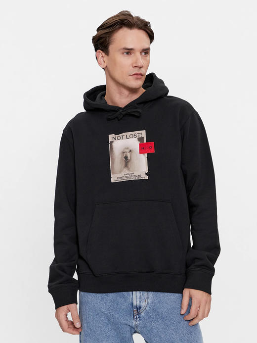 老板 2024秋季新款  狗狗图案毛圈布休闲宽松连帽卫衣 情侣款 特惠 Z-11861 商品图3