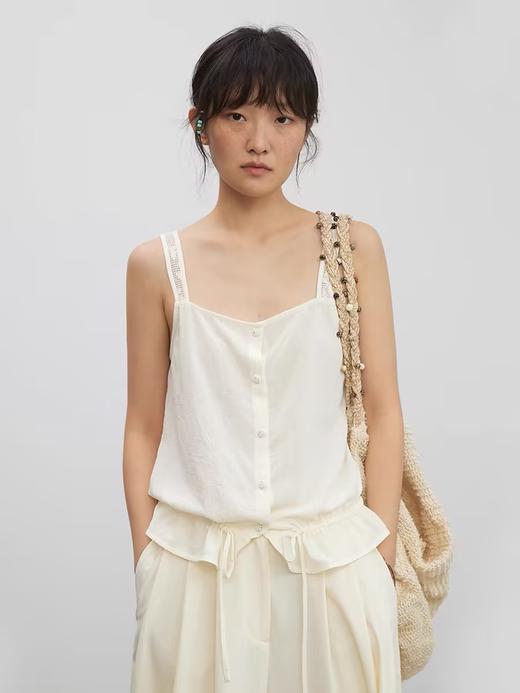 步履不停/4B11192C/短款抽绳收腰性感吊带背心 商品图0