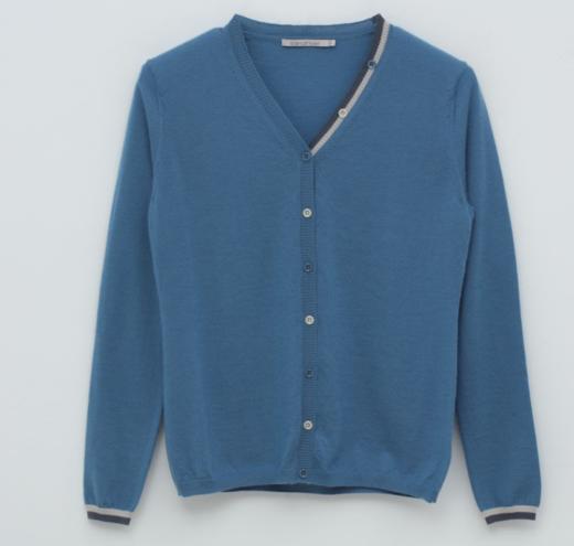 秋冬 V领精纺羊绒女开衫 SJF92W134N 商品图4