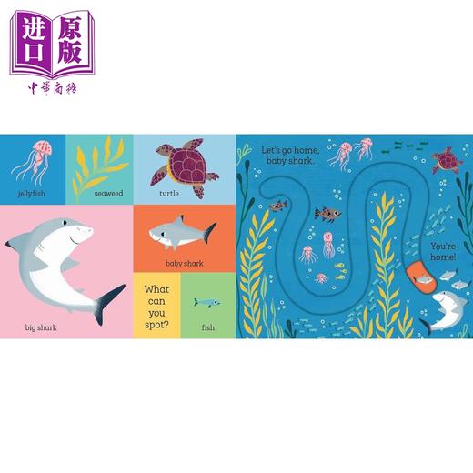 【中商原版】滑块轨道书 回家吧 鲨鱼宝宝 Lets Go Home Baby Shark英文原版 儿童纸板绘本 幼儿纸板书图画书 进口低幼童书 商品图1