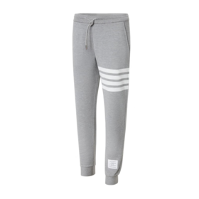 THOM BROWNE 汤姆·布朗 女士系带四条纹束脚运动长裤卫裤 灰色 FJQ069A 08138 055
