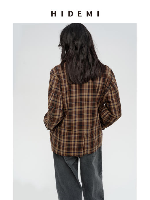 HIDEMI 限定色织格纹廓形极简设计感小男孩西装 商品图5