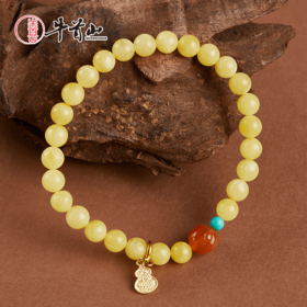 牛首山文创手串蜜蜡珠链温润油亮精工打磨男女礼物南京纪念品