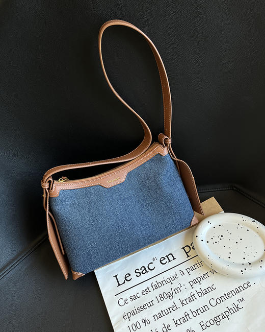 下  7.27-无 song家 山下有松挂耳系列小号牛仔行囊hobo包 单宁帆布包 CQ1341 商品图2