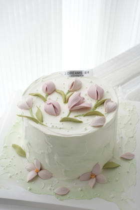 韩式刮刀花-—碧波微夏（提前2天以上预订）