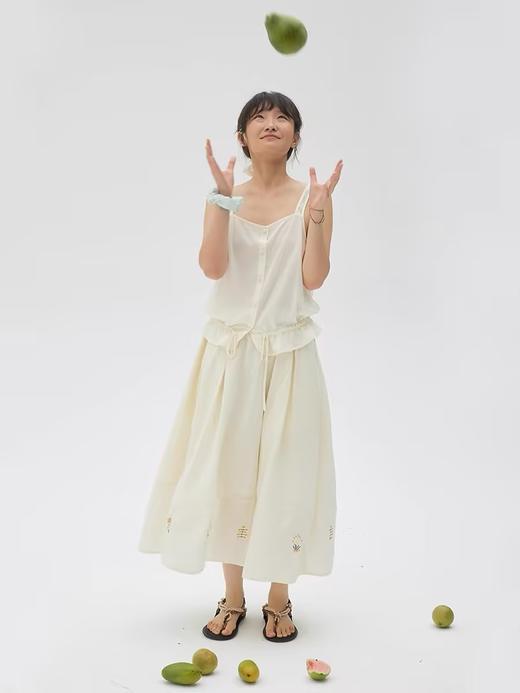 步履不停/4B11193C/日系V领泡泡肌理条纹衬衫短袖 商品图5