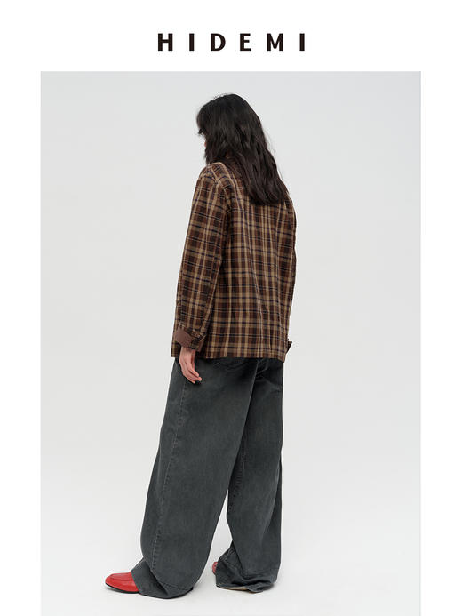 HIDEMI 限定色织格纹廓形极简设计感小男孩西装 商品图7