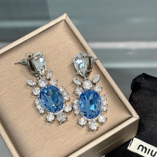 Miumi*u 杨超越同款水滴钻吊小乌龟水晶满钻耳环 商品图1