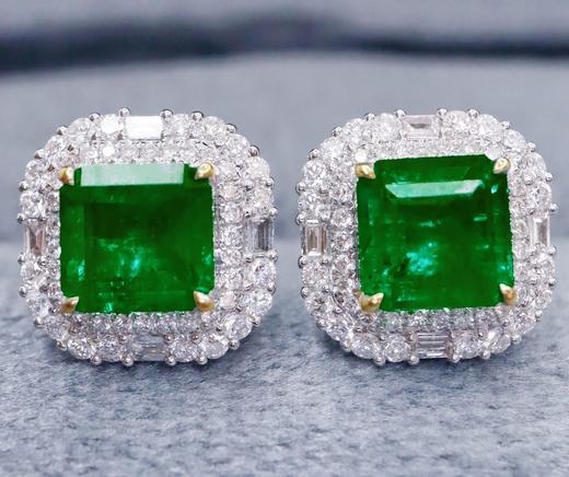 1.81ct 祖母绿耳钉 商品图3