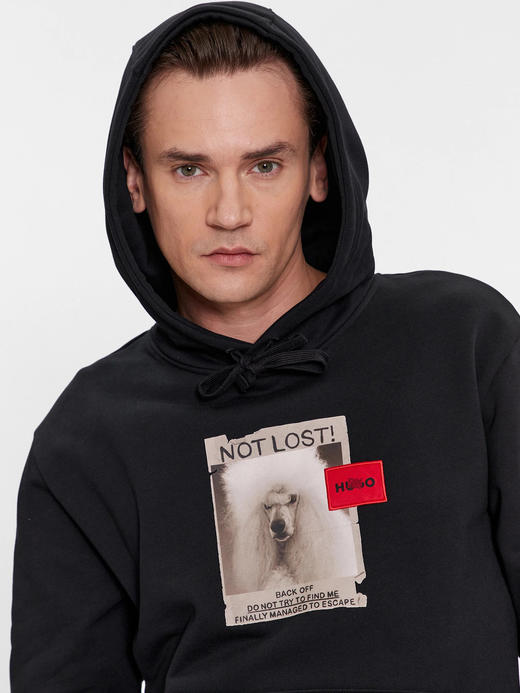 老板 2024秋季新款  狗狗图案毛圈布休闲宽松连帽卫衣 情侣款 特惠 Z-11861 商品图5