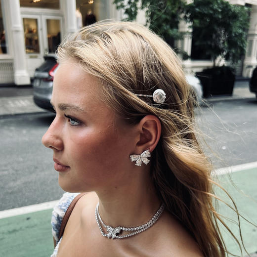 lost in echo2024秋季新款枕头系列银色一字发夹碎发侧边发卡女 商品图3