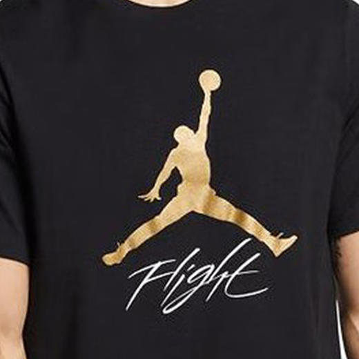 Nike/耐克JORDAN男子飞人印花金标运动休闲圆领短袖T恤AO0665-011 商品图3