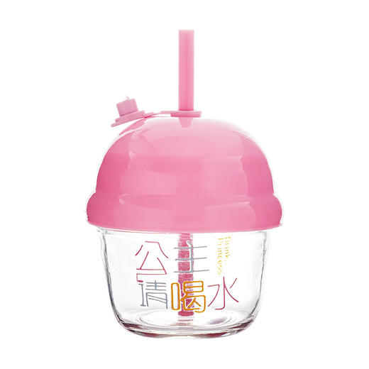 「9.9到手！四色可选」迷你玻璃墩墩杯夏季女便携玻璃水杯可爱卡通吸管杯学生办公室杯子餐饮用具 商品图4