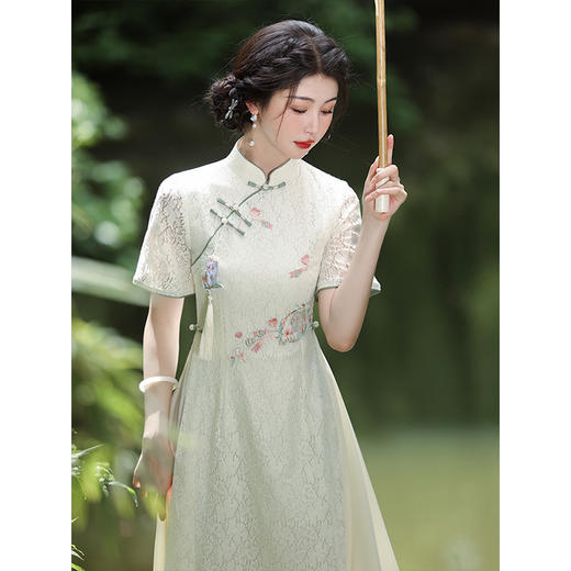 奥黛旗袍改良新中式夏季年轻少女日常LSB2807 商品图2