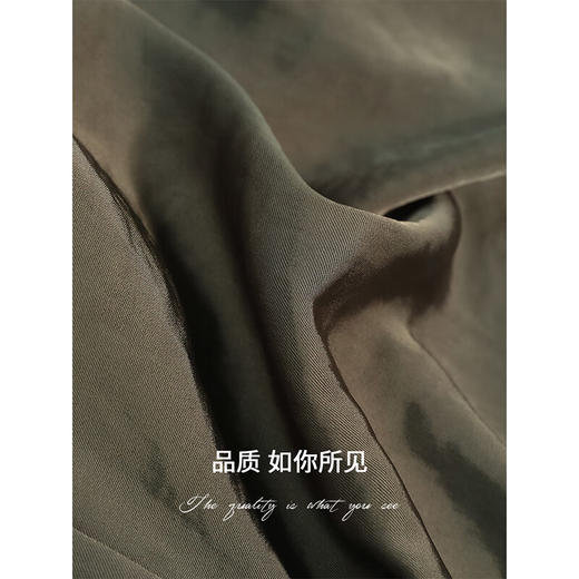 【秒杀】COCOBELLA静奢风丝光缎面垂坠休闲裤早秋大口袋工装裤PA3042 商品图4