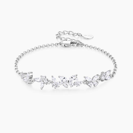 卡蒂罗闪闪蝶舞项链女纯银轻奢小众设计2023年新款锁骨链生日礼物 商品图2