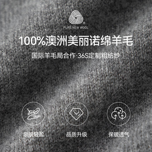 【严选】【心动毛衣】诗凡黎全羊毛圆领针织开衫2024秋新款全成型薄款针织SF8131111 商品图4