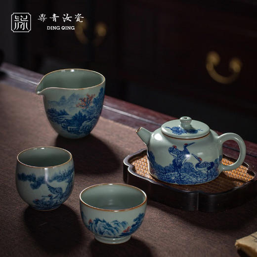 问鼎鼎青青花鹤鸣千秋套组 商品图0