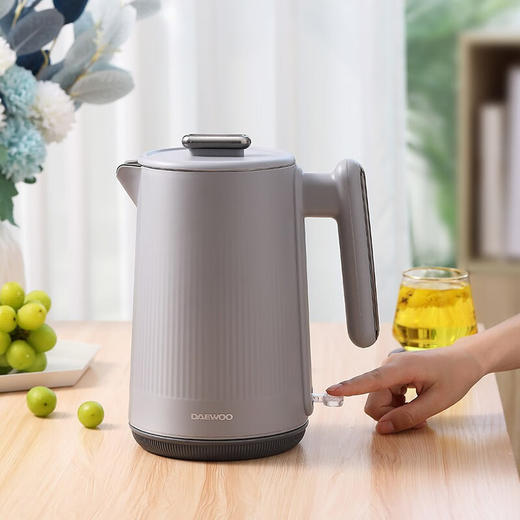 大宇（DAEWOO）电热水壶1.5L大容量家用双层防烫烧水壶DYSH-H1815 商品图3
