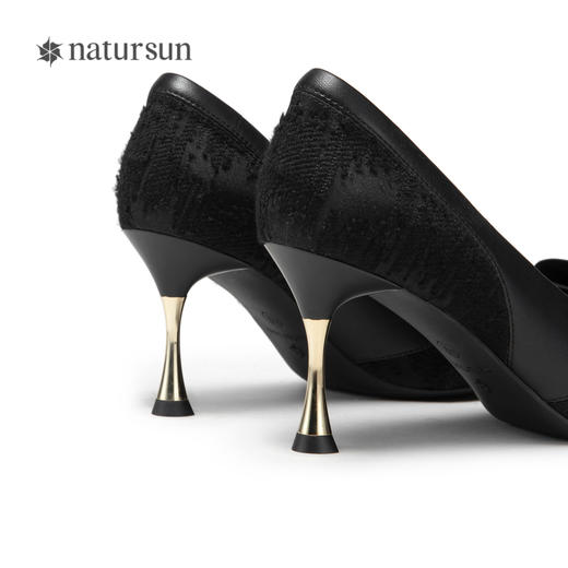 natursun法式单鞋浅口尖头气质绝美高跟鞋女细跟时装单鞋N24419715 商品图3
