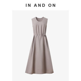 54586  IN AND ON  玫瑰故事 莱赛尔亚麻背心连衣裙