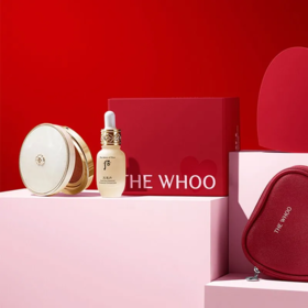 【预售 急单慎拍】后黄金气垫4件套装红心限量款防晒遮瑕隔离21#