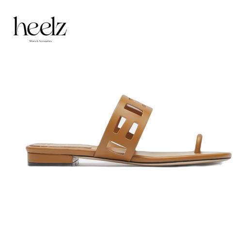 heelz设计师手工鞋履 ｜Hebe极简几何镂空平底跟凉鞋羊皮小众女鞋 商品图0