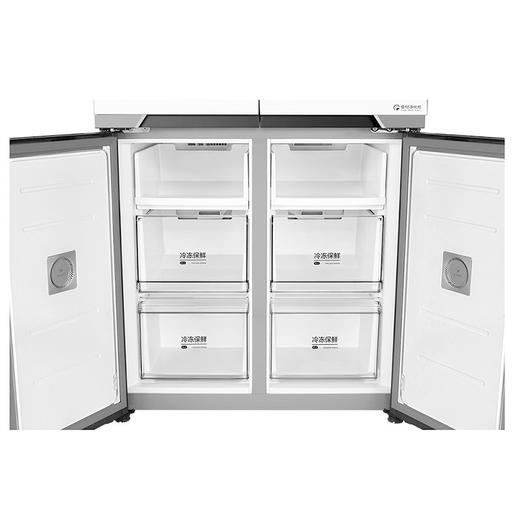 美的（Midea）（202684）十字对开门四门风冷无霜冰箱一级能效双变频智能净味零嵌底部散热 BCD-519WSGPZM 极地白 商品图2