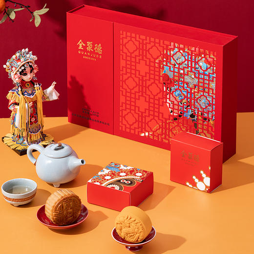 全聚德月饼礼盒 国粹佳韵 礼盒月饼 560克-和平门 商品图0