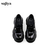 Safiya/索菲娅2024秋学院风漆皮圆头百搭粗跟厚底英伦星钻小皮鞋 SF43112073 商品缩略图6