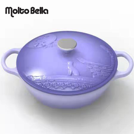 🎁乐美雅moltobella珐琅妈咪锅23cm-宫猫望月 商品图0