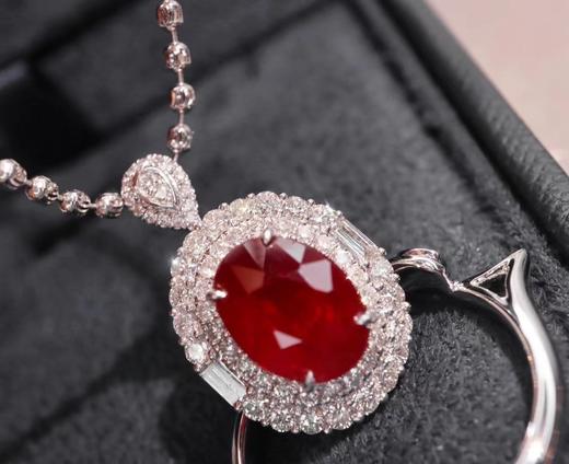 3.16ct 红宝石吊坠戒指 商品图3