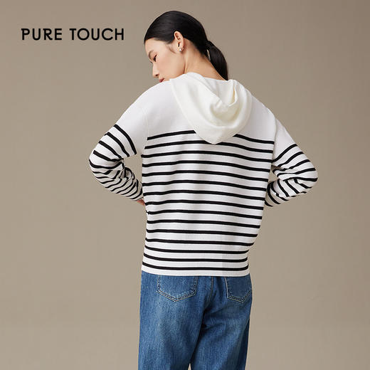 pure touch条纹连帽针织衫1369243358 商品图2