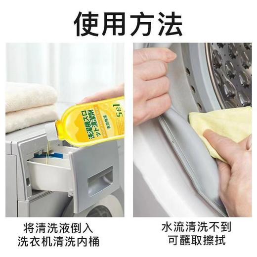 【第2瓶半价！给洗衣机“吃泻药”】5合1洗衣机清洁液，温和不刺激，除垢家用滚筒波轮洗衣机专用清洗剂 商品图2