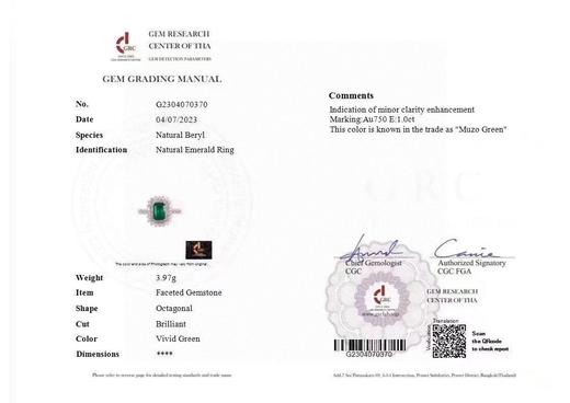 1ct 祖母绿戒指 商品图5