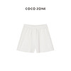 COCO ZONE纯色松紧腰短裤通勤风侧边绣花设计裤子23C29493 商品缩略图0