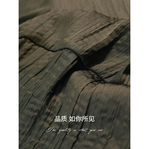 COCOBELLA静奢风立体压褶缎面衬衫秋设计感喇叭袖衬衣SR3072 商品图4