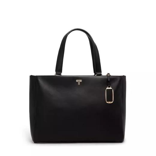 TUMI 托特包女  0196672DLGL-F 黑色/淡金色.【刻字后发出的商品，不支持退换货服务】 商品图0