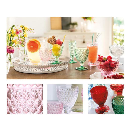 【VilleroyBoch 德国唯宝】进口波士顿系列 高脚杯 红酒杯 香槟杯 水晶玻璃杯 香槟杯 粉色 145ml 商品图4