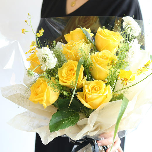 相思 · 9朵黄玫瑰花束 商品图1