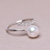 美裕 925银淡水珍珠戒指 开口戒7-8mm 107529W 商品缩略图4